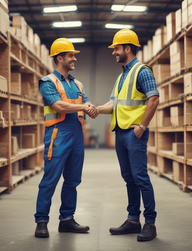 Covenant Corp crew collaborating on a large-scale installation project.