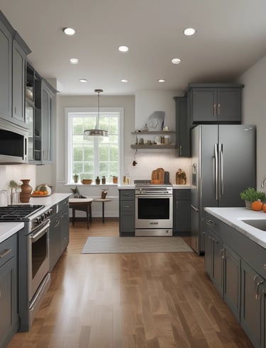 Friendly staff assisting a customer with electrical equipment in the store.