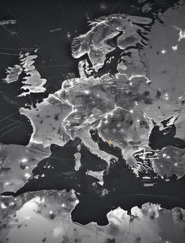 A map highlighting Germany and the Middle East, symbolizing the brand’s expanding reach.