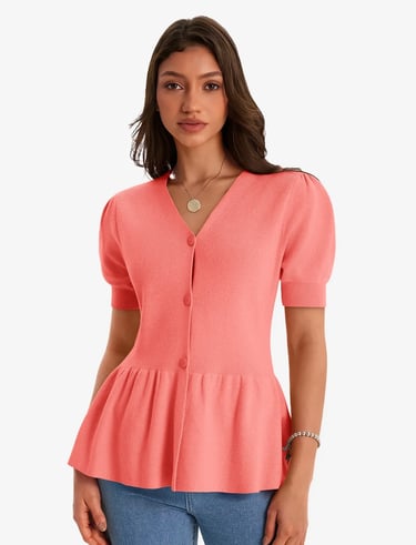 Coral Knit Sweater