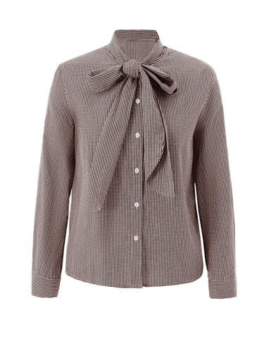 Cicybell Women's Brown plaid Shirt