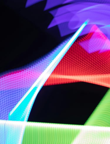 various lights crossing path