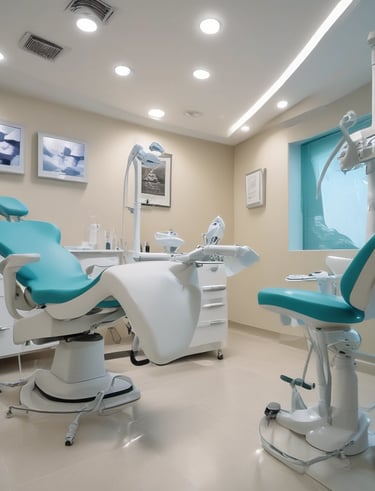 Close-up of dental tools arranged neatly on a tray.