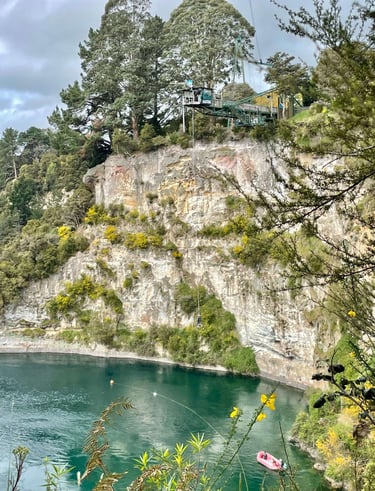 La plataforma para hacer puenting en Taupo