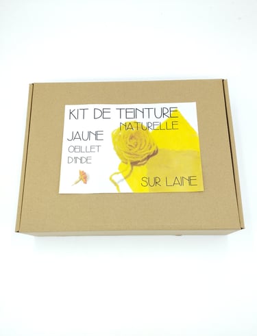 kit de teinture végétale sur laine