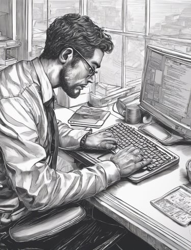 man in black jacket using black laptop computer