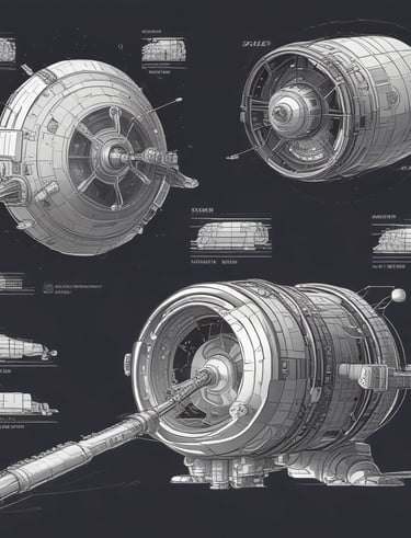 A compact drone with four propellers hovers in mid-air, framed against a blurred natural background with greenery. The drone's design appears sleek and modern, equipped with a camera and lights on its arms.