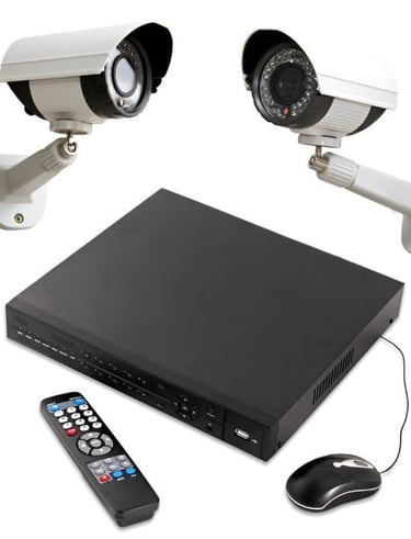 a CCTV camera system with a remote control and dvr