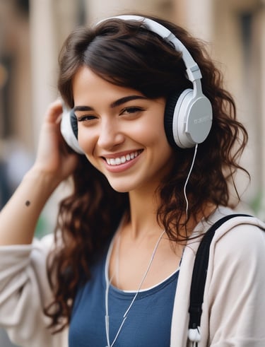 A person is seated at a desk in a music production studio, working on a computer. The setup includes speakers, a pop filter microphone, and an interface with a keyboard. The lighting is dim, creating a focused atmosphere.