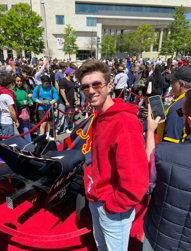 Luke Gilmore at a Redbull F1 event in DC.