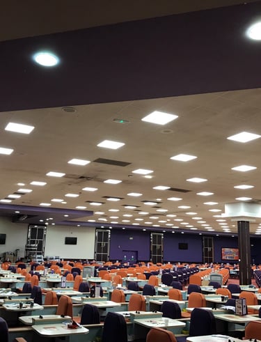 Bingo hall electric lighting installation tamworth
