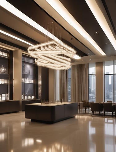 A vibrant outdoor area with decorative lighting, creating an inviting atmosphere for gatherings.