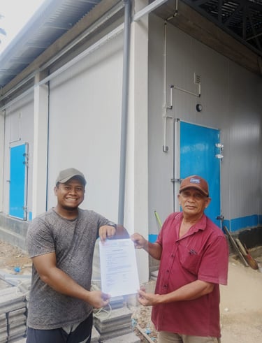 Proyek Cold Storage Freezer Bp Haji Amir Banggai Laut by CV MUDACOOL INDONESIA