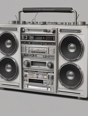 Artist performing live with futuristic stage visuals.