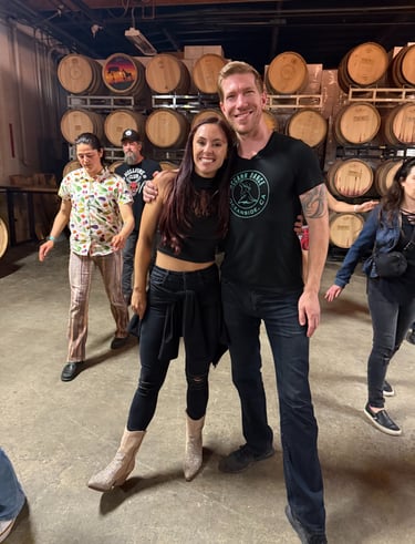 McCann dance instructors teach country swing and line dance group classes at Hangar 76