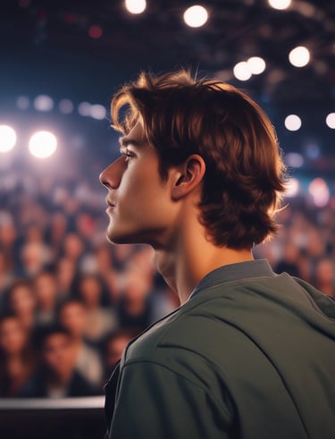 Animated avatar of Solene Ember in a colorful gaming-themed background.