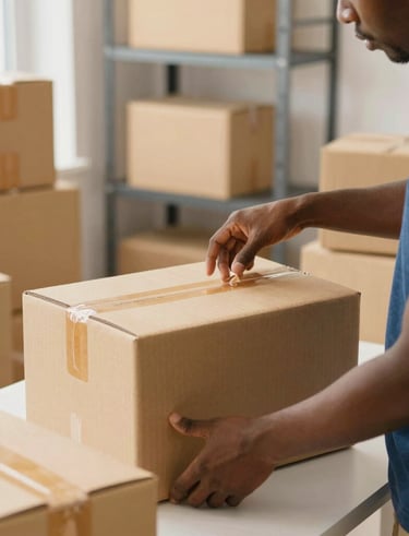 Close-up of a computer screen showing order volumes and logistics tracking.