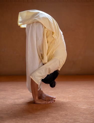 a girl doing yogasnas