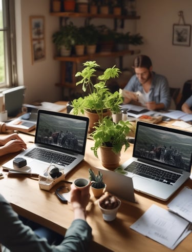 A vibrant market scene showcasing agricultural products.