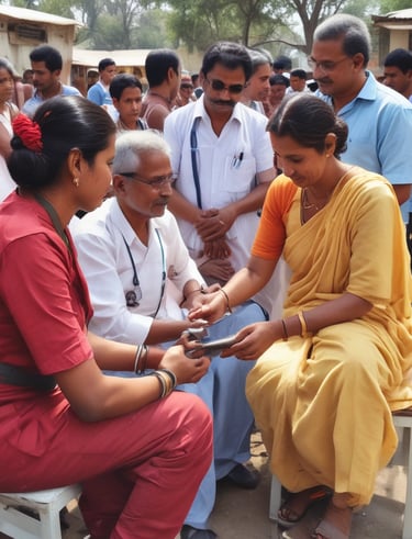 Icons symbolizing women's and youth empowerment.