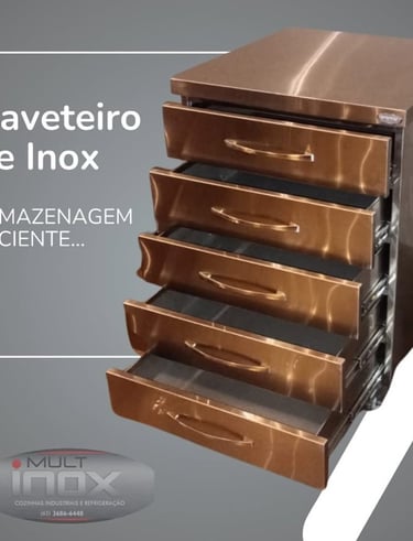 Gaveteiro em Aço Inóx