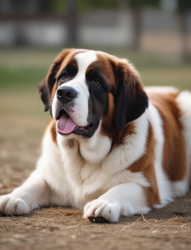 A happy pet enjoying a sunny day outdoors.