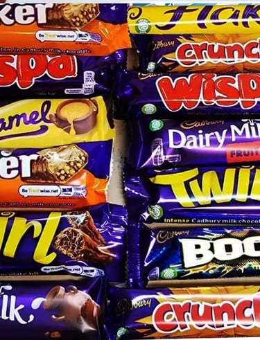 a variety of chocolate bars