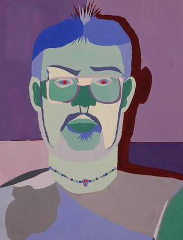 Self Portrait Guache: guache on paper, 1990?