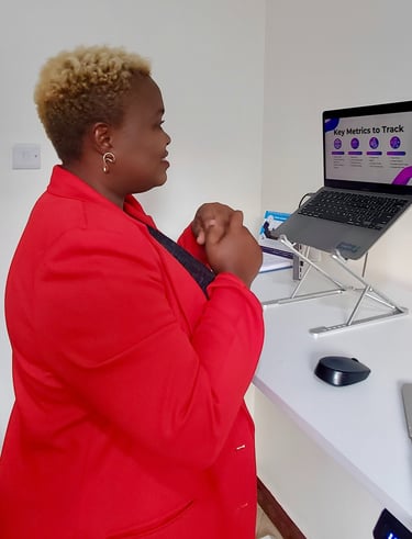 Ndimbumi Msongole Training Marketing Juniors as part of the Tanzania Marketing Science Association