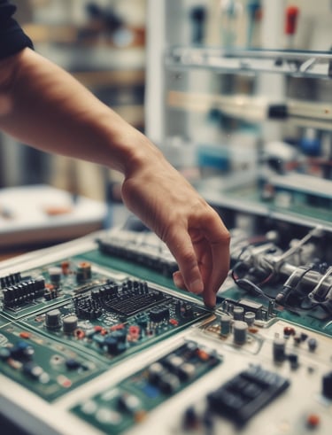 A close-up of advanced electronic components.