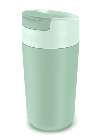 green travel mug