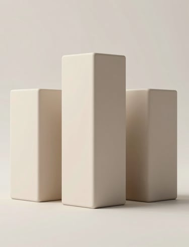 A minimalist flat lay of premium packaging with muted neon highlights on beige fabric.