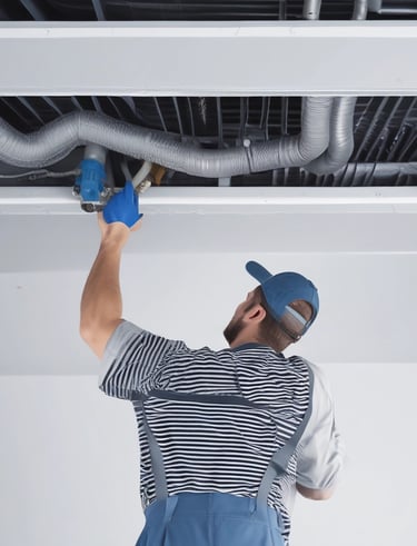 Fresh indoor air flowing through vents in a bright, cozy living room.