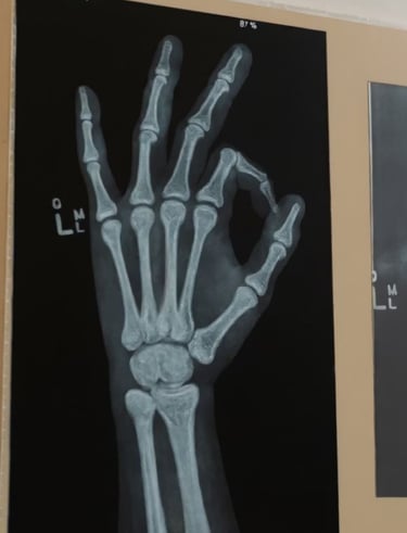 a hand holding a radio in front of a picture of a hand holding a radio