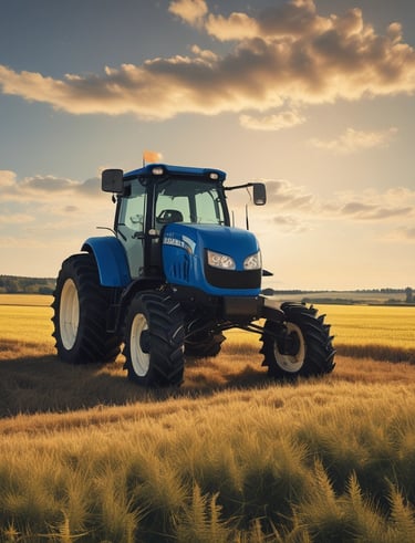 A farmer reviewing digital documents on a laptop surrounded by crops.