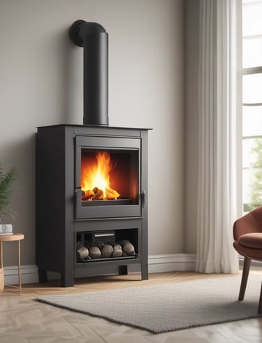 A family enjoying warmth in their home.