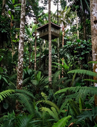 Farmers in traditional clothing using smartphones in a vibrant agroecological field.