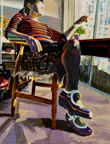 Sweater 1, 36" x 48" Acrylic on canvas, 2021