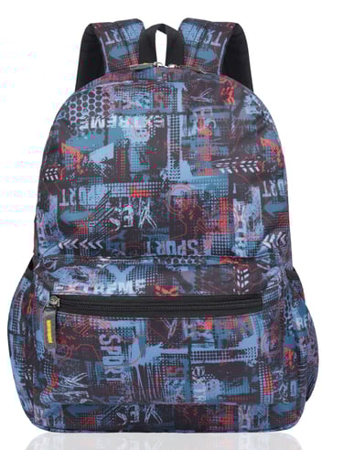 a school backpack in multiple color fabric