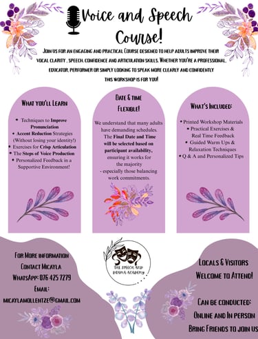 Voice and speech course