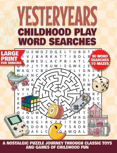 childhood play word search retro toys and games large print nostalgic puzzle book liora onyx cover