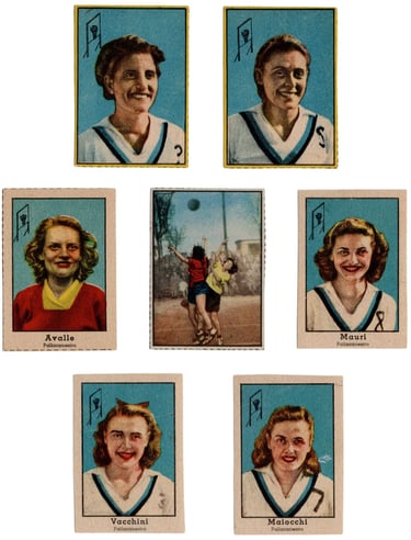 1946 1947 1948 Nannini Tuttocolor Pallacanestro Women's Basketball cards from Italy RARE