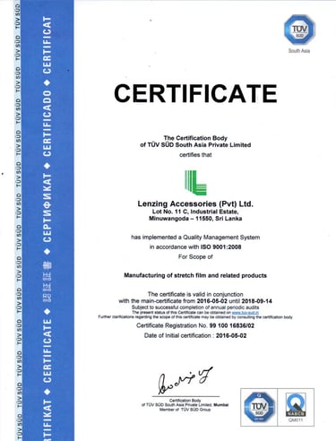 lenzing accessories certificate