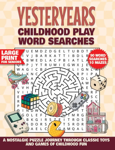 childhood play word search retro toys and games large print nostalgic puzzle book liora onyx cover