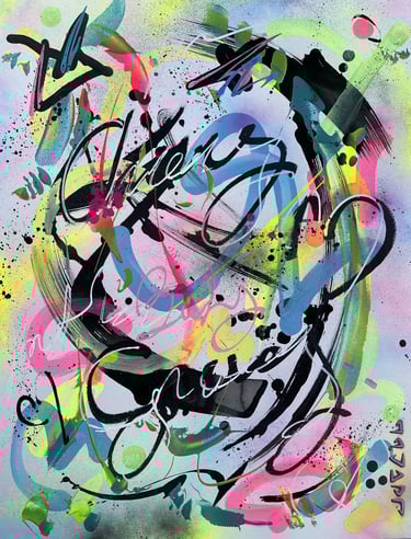 Cheesy Groovy : Série New Sensations artiste Tiwan  art abstrait contemporain Street art