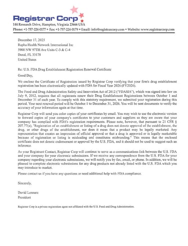 Certificate of Registration 