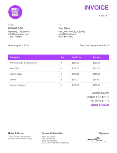 Invoice Template