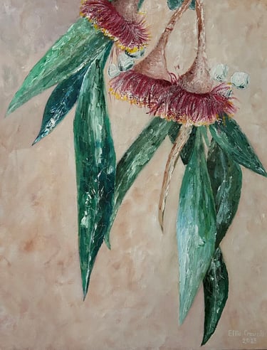 Botanical Flower Painting Vibrant botanical wall art