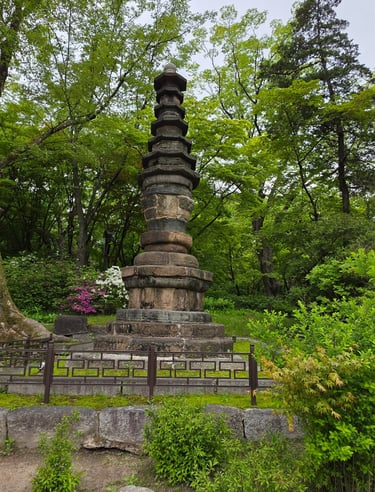 Seven storey stone pagoda
