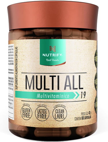 Multivitamínico Multi All Nutrify vegano: equilíbrio e bem-estar. Vida Performance.